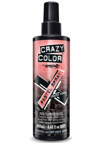 Spray colorant pentru parul blond - CRAZY COLOR Pastel Spray Peachy Coral - 250 ml