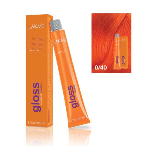 Lakme Gloss Vopsea de par demipermanenta fara amoniac portocaliu 0/40 60ml